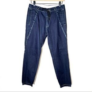 Son of a King dark wash denim straight leg jogger jeans pants size 30 B166
